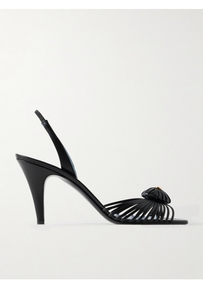 Valentino Garavani - Royal 85 Leather Slingback Sandals - Black - IT35,IT35.5,IT36,IT36.5,IT37,IT37.5,IT38,IT38.5,IT39,IT39.5,IT40,IT40.5,IT41,IT41.5,IT42