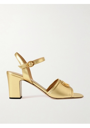 Valentino Garavani - Vlogo 70 Embellished Metallic Leather Sandals - Gold - IT35,IT35.5,IT36,IT36.5,IT37,IT37.5,IT38,IT38.5,IT39,IT39.5,IT40,IT40.5,IT41,IT41.5,IT42