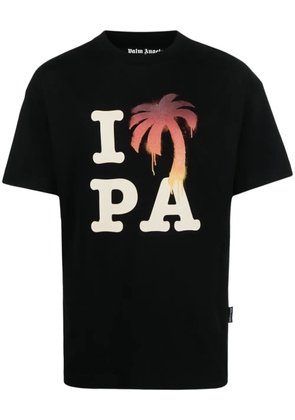 Palm Angels logo-print cotton T-shirt - Black