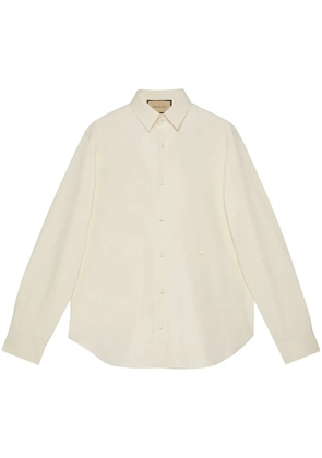 Gucci long-sleeve cotton poplin shirt - White