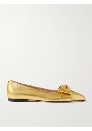 Valentino Garavani - Bowow Metallic Leather Ballet Flats - Gold - IT36,IT36.5,IT37,IT37.5,IT38,IT38.5,IT39,IT39.5,IT40,IT40.5,IT41,IT41.5,IT42