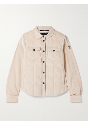 Moncler Grenoble - Nangy Quilted Cotton And Modal-blend Corduroy Down Jacket - Cream - 00,1,2,3,4