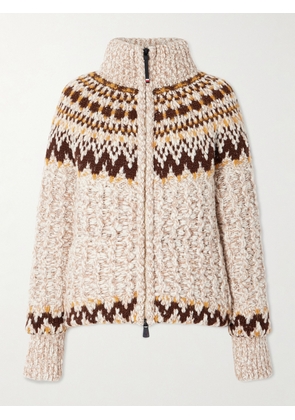 Moncler Grenoble - Wool-blend Down Cardigan - Cream - x small,small,medium,large