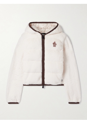 Moncler Grenoble - Hooded Quilted Fleece Down Jacket - White - xx small,x small,small,medium,large,x large,xx large