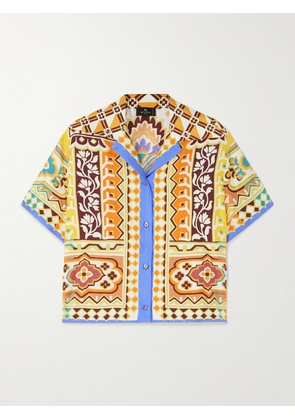 Etro - Printed Silk-twill Shirt - Yellow - IT36,IT38,IT40,IT42,IT44,IT46,IT48,IT50