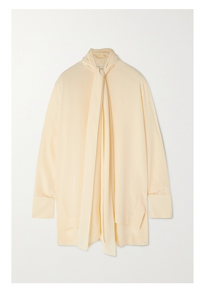 The Row - Peony Tie-detailed Silk Blouse - Cream - x small,small,medium,large,x large