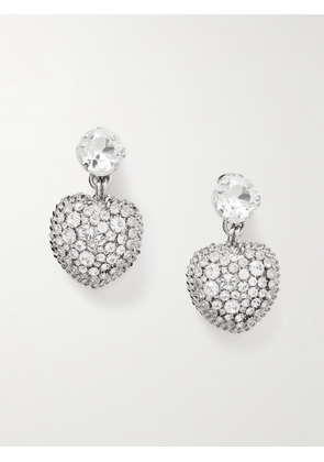 Alessandra Rich - Silver-tone Crystal Clip Earrings - One size
