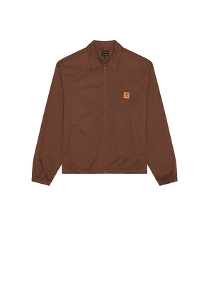 Brixton Union Relaxed Harrington Jacket in Chocolate. Size L. Also in S.