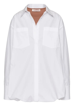 Valentino Garavani layered cotton-poplin shirt - White
