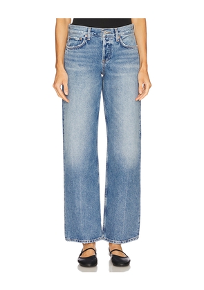 AGOLDE Low Rise Loose Jeans in Blue. Size 24. Also in 25, 26, 27, 28, 29, 30, 32.