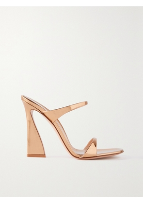 Gianvito Rossi - Aura 105 Metallic Leather Mules - Gold - IT34,IT35,IT36,IT36.5,IT37,IT37.5,IT38,IT38.5,IT39,IT39.5,IT40,IT40.5,IT41,IT41.5,IT42