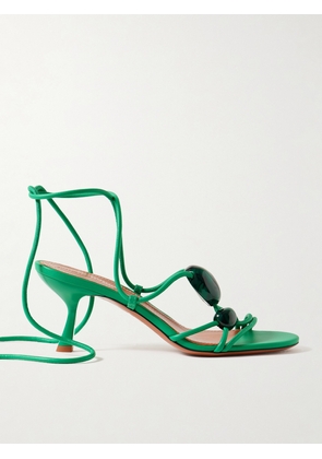 Zimmermann - Gleam Embellished Leather Sandals - Green - FR37,FR38,FR39,FR40,FR41