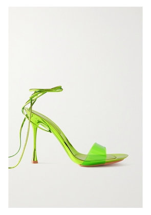 Gianvito Rossi - Spice Glass 95 Leather And Pvc Sandals - Green - IT35,IT36,IT37,IT37.5,IT38,IT38.5,IT39,IT39.5,IT40,IT40.5,IT41,IT41.5,IT42