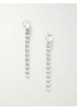 Alessandra Rich - Silver-tone Crystal Clip Earrings - One size
