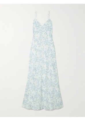 Theory - Floral-print Satin Midi Dress - White - US0,US2,US4,US6,US8,US10,US12