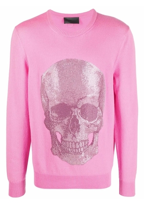 Philipp Plein Iconic Skull crewneck sweater - Pink