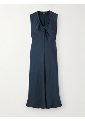 Theory - Twist Scoop Recycled-satin Dress - Blue - US0,US2,US4,US6,US8,US10,US12