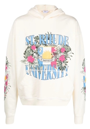 RHUDE graphic-print hoodie - Neutrals