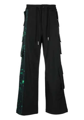Feng Chen Wang graphic logo track pants - Black