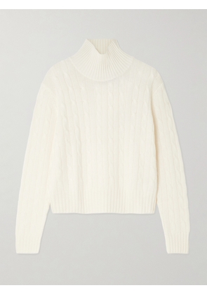 Arch4 - Vixen Cable-knit Cashmere Turtleneck Sweater - Ivory - x small,small,medium,large,x large