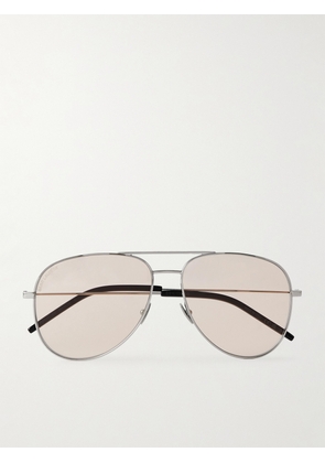 SAINT LAURENT EYEWEAR - Classic 11 Aviator-style Silver-tone Sunglasses - One size