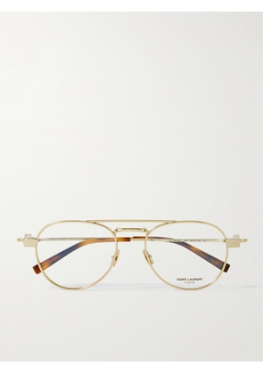 SAINT LAURENT EYEWEAR - Aviator-style Gold-tone Optical Glasses - One size