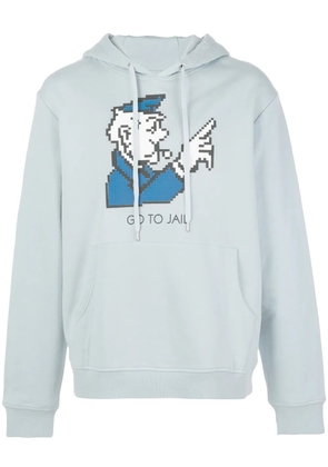 Mostly Heard Rarely Seen 8-Bit Whistler printed hoodie - Blue