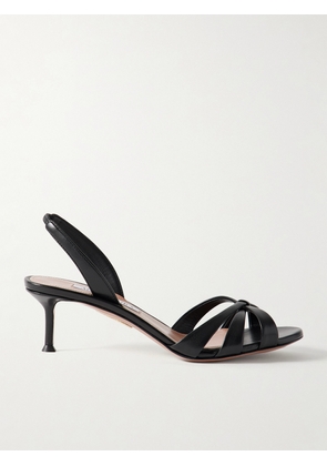 Aquazzura - Tati 50 Leather Slingback Sandals - Black - IT36,IT36.5,IT37,IT37.5,IT38,IT38.5,IT39,IT39.5,IT40,IT40.5,IT41,IT41.5,IT42