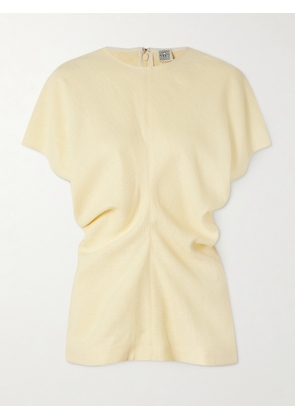 TOTEME - Gathered Woven Top - Yellow - DK32,DK34,DK36,DK38,DK40,DK42