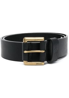 Polo Ralph Lauren embossed-logo leather belt - Black