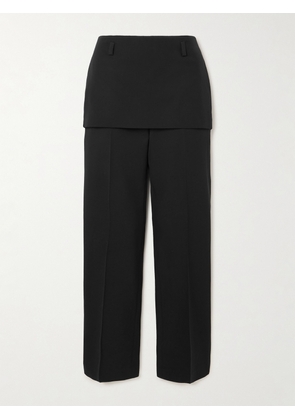 TOTEME - Layered Wool-twill Straight-leg Pants - Black - DK32,DK34,DK36,DK38,DK40,DK42