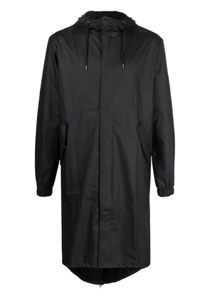 Rains zip-up hooded raincoat - Black