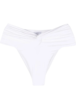 La Reveche Amelie ruched bikini bottoms - White