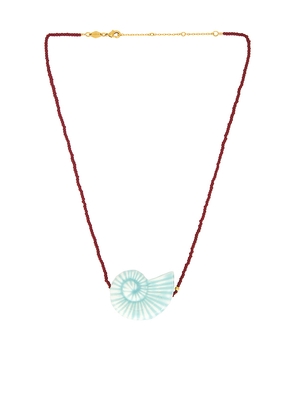 ANNI LU Nautilus Necklace in Blue.