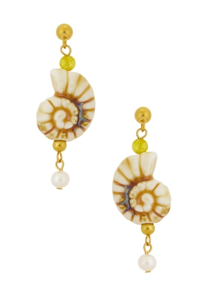 ANNI LU Seaside Earring in Cream.