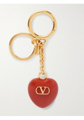 Valentino Garavani - Vlogo Signature Gold-tone And Enamel Bag Charm - Red - One size