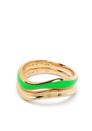Maria Black Soma Neon gold-plated ring stack