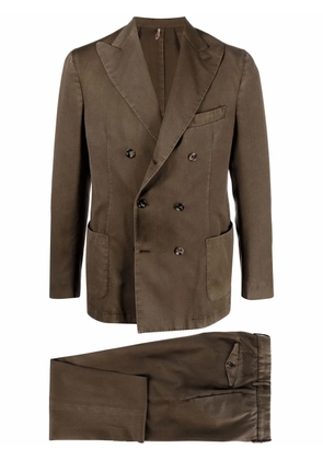 Dell'oglio double-breasted wool suit - Green