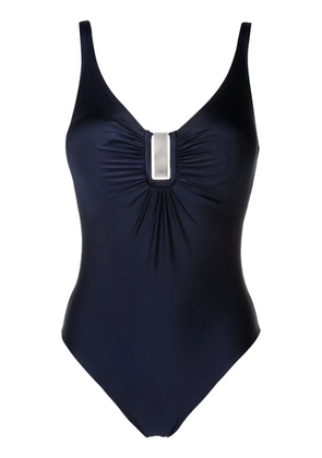 Lygia & Nanny Mirassol gathered-detail swimsuit - Blue