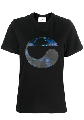 Coperni flower-print logo T-shirt - Black