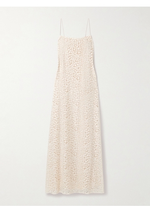 STAUD - Delfina Organic Cotton-blend Guipure Lace Maxi Dress - Ivory - x small,small,medium,large,x large