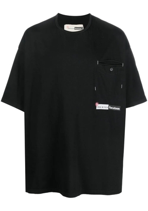 INCOTEX RED X FACETASM logo-patch short-sleeved T-shirt - Black