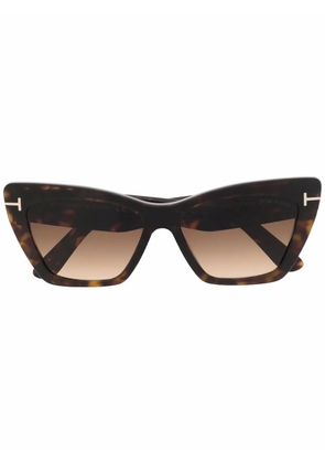 TOM FORD Eyewear Whyatt butterfly-frame sunglasses - Brown