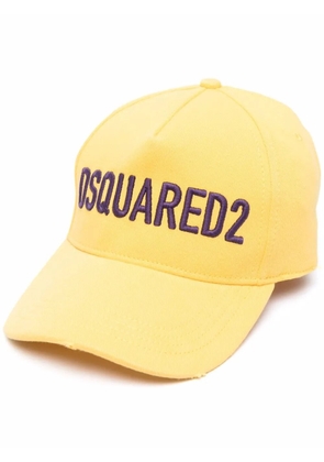DSQUARED2 embroidered logo baseball cap - Yellow