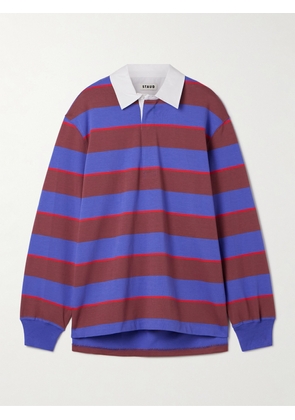 STAUD - Gavin Striped Cotton-blend Jersey Polo Shirt - Multi - x small,small,medium,large,x large