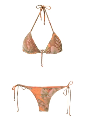 Amir Slama printed triangle bikini set - Neutrals