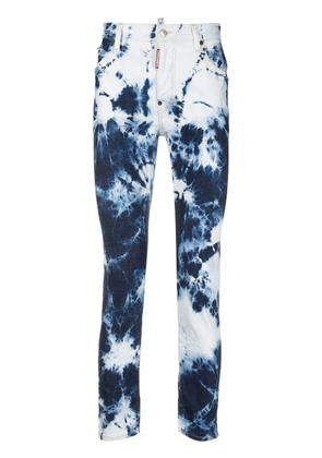 DSQUARED2 tie-dye print straight trousers - Blue
