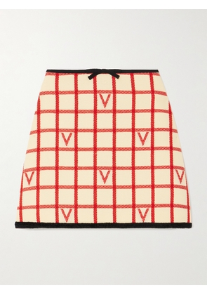 Valentino Garavani - Vlogo Wool-blend Tweed Mini Skirt - Cream - IT36,IT38,IT40,IT42,IT44,IT46,IT48