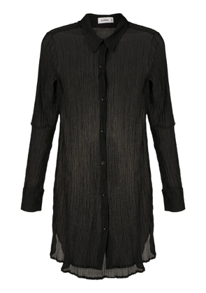 Amir Slama crinkle-finish shirt dress - Black