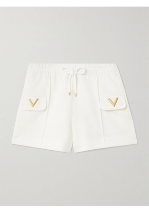 Valentino Garavani - Embellished Stretch-jersey Shorts - White - IT36,IT38,IT40,IT42,IT44,IT46